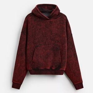 Zara tie dye print cropped hoodie Sz L brand New